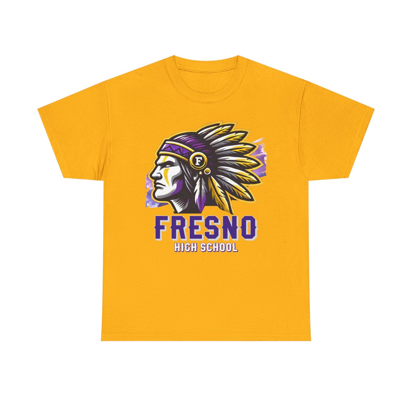 Fresno High 2025 Logo (Purple Lettering) - Unisex Heavy Cotton Tee