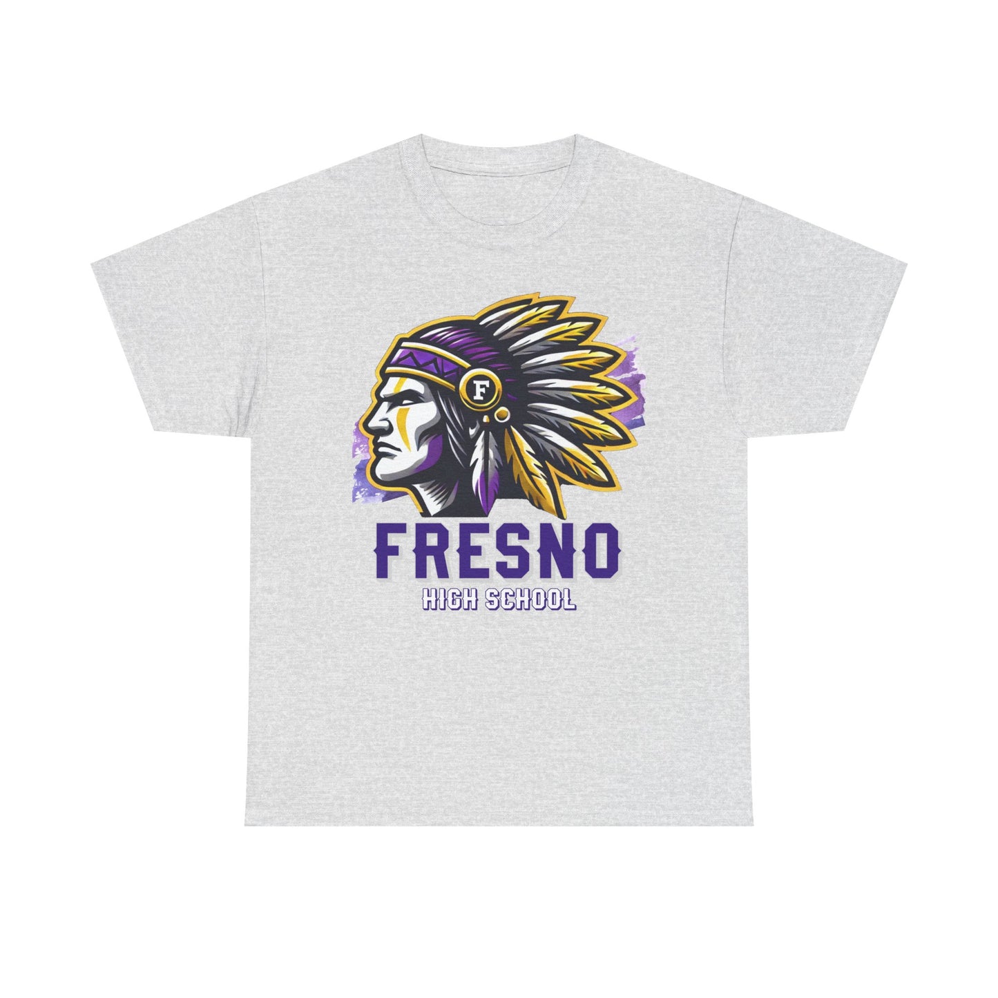 Fresno High 2025 Logo (Purple Lettering) - Unisex Heavy Cotton Tee