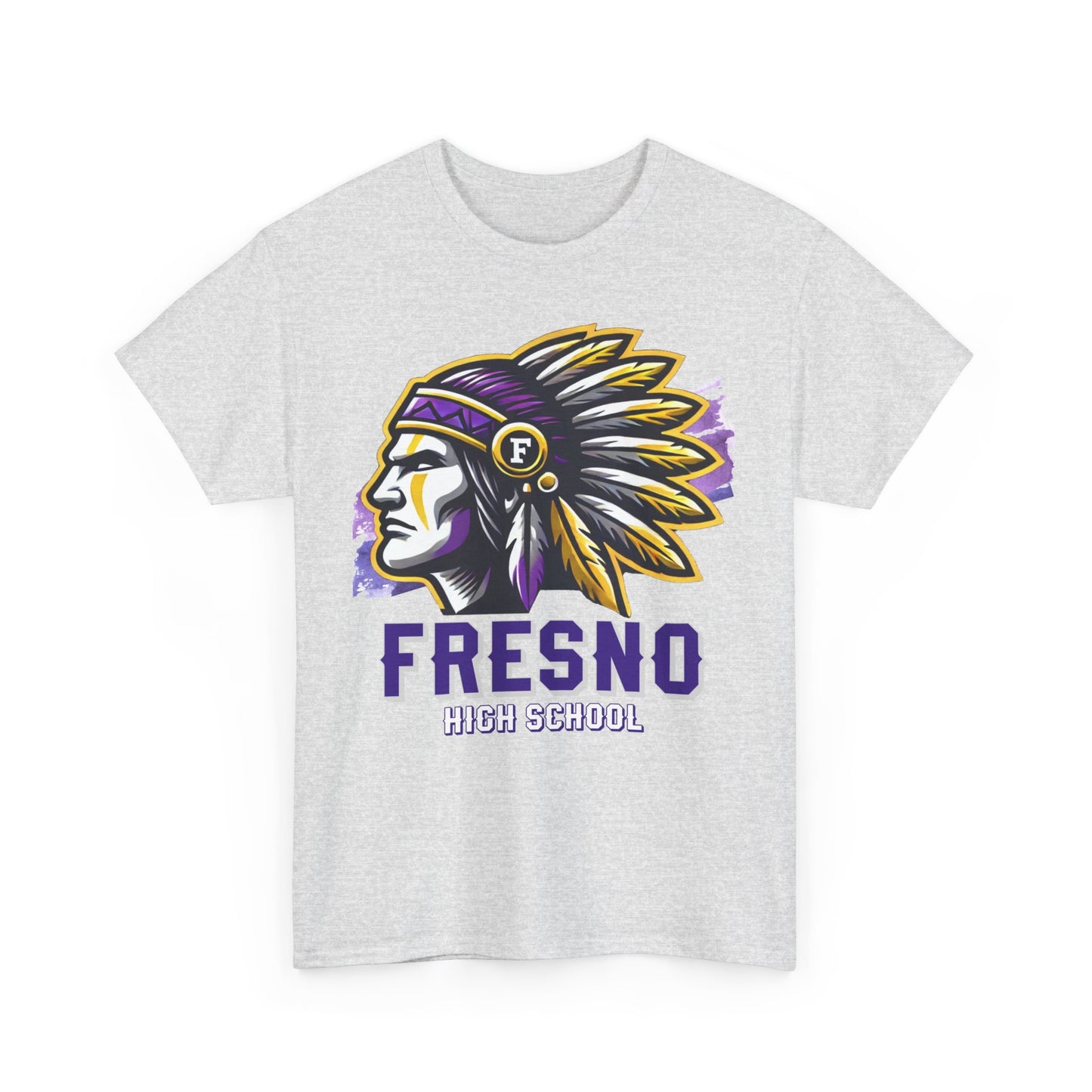 Fresno High 2025 Logo (Purple Lettering) - Unisex Heavy Cotton Tee