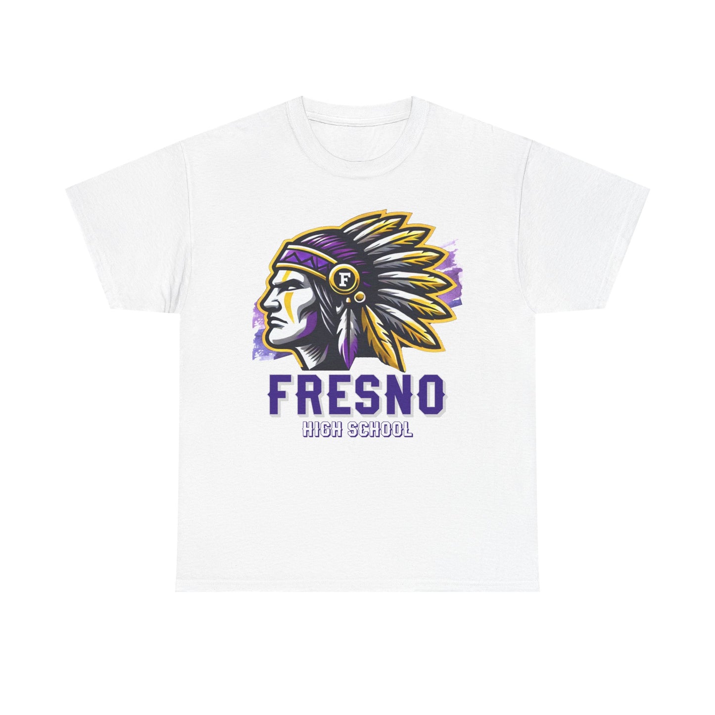 Fresno High 2025 Logo (Purple Lettering) - Unisex Heavy Cotton Tee