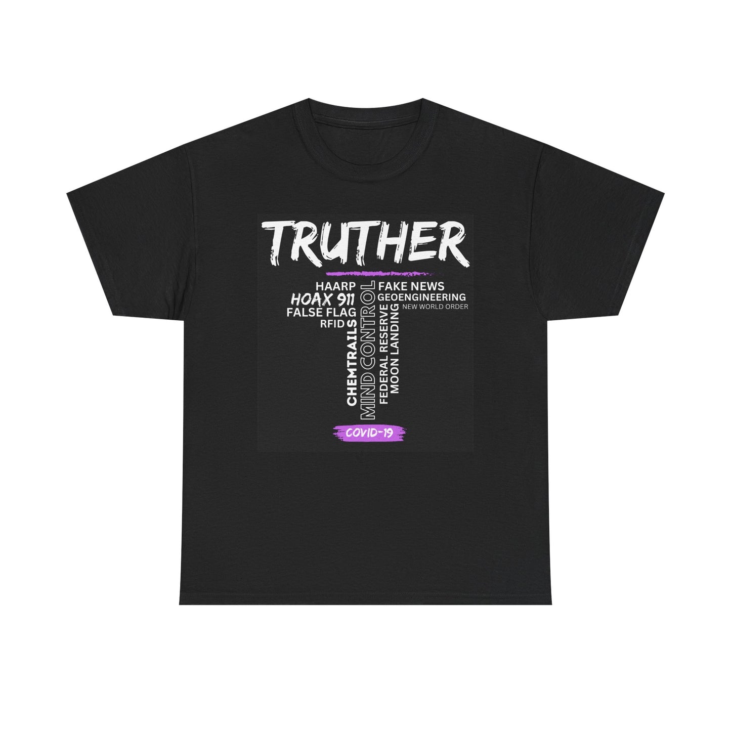 Truther T-Shirt — Conspiracy Cross Graphic Tee (COVID-19 Hoax, Fake News)