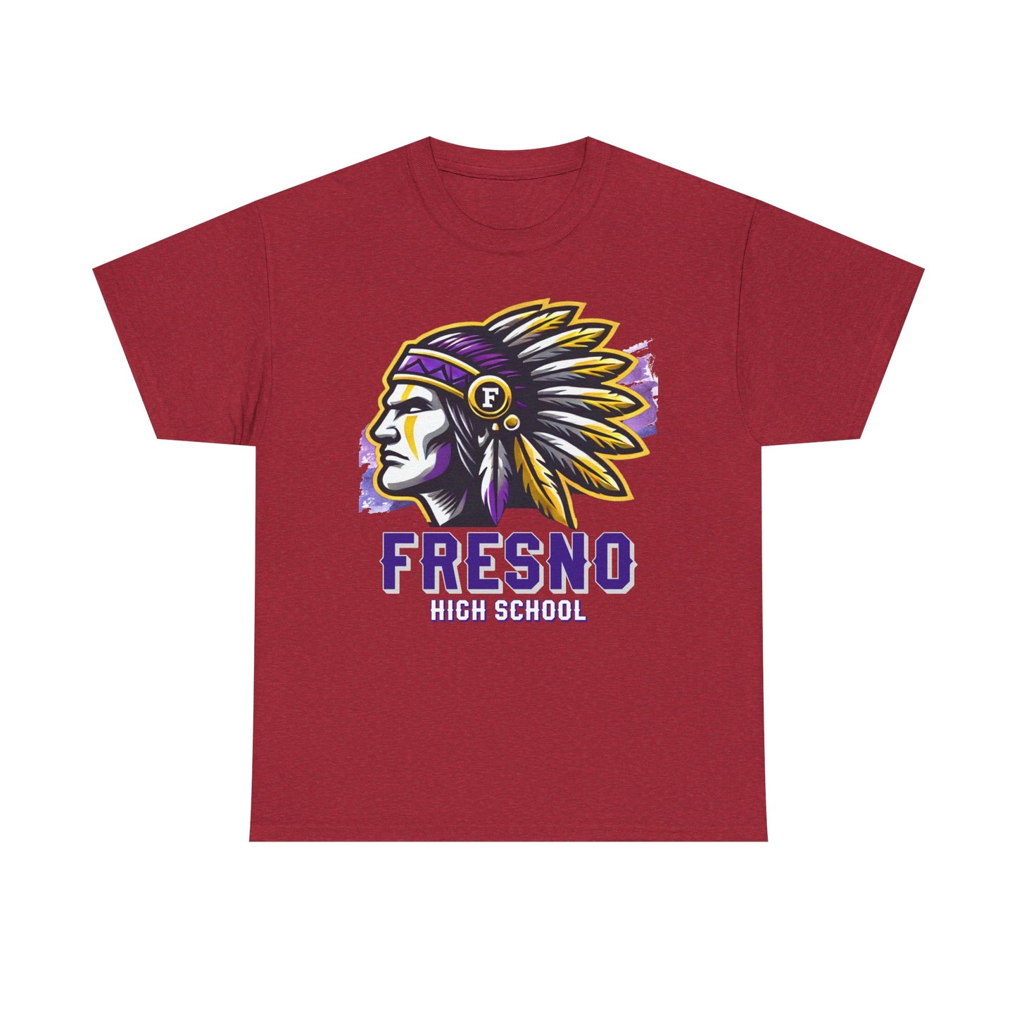 Fresno High 2025 Logo (Purple Lettering) - Unisex Heavy Cotton Tee