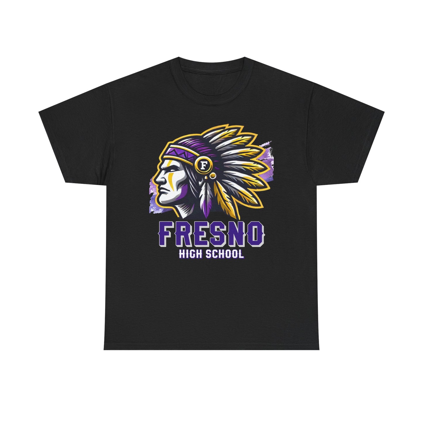 Fresno High 2025 Logo (Purple Lettering) - Unisex Heavy Cotton Tee