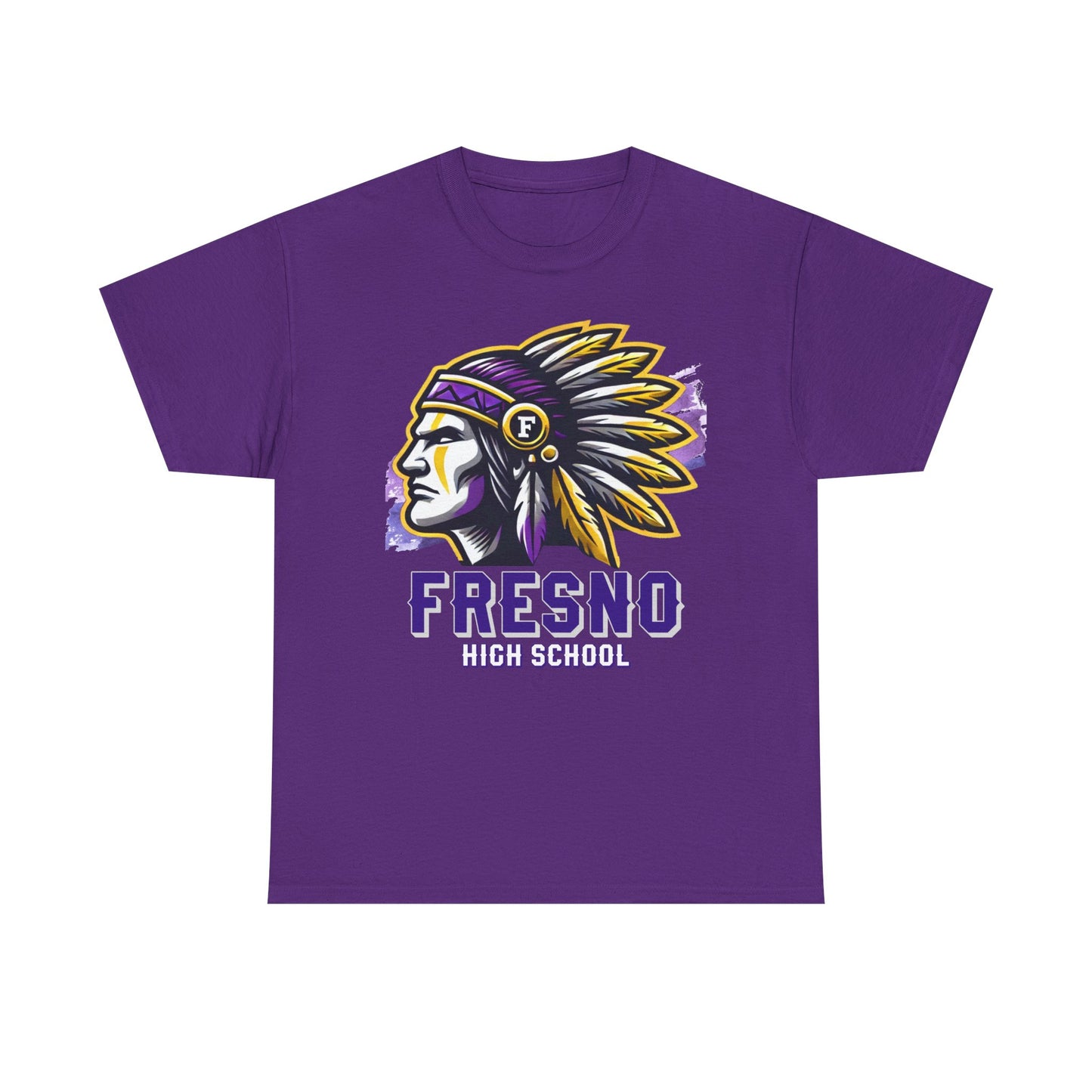 Fresno High 2025 Logo (Purple Lettering) - Unisex Heavy Cotton Tee