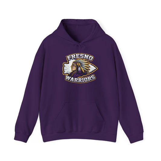 Fresno Warriors Hoodie — Native Chief Arrowhead Logo Pullover