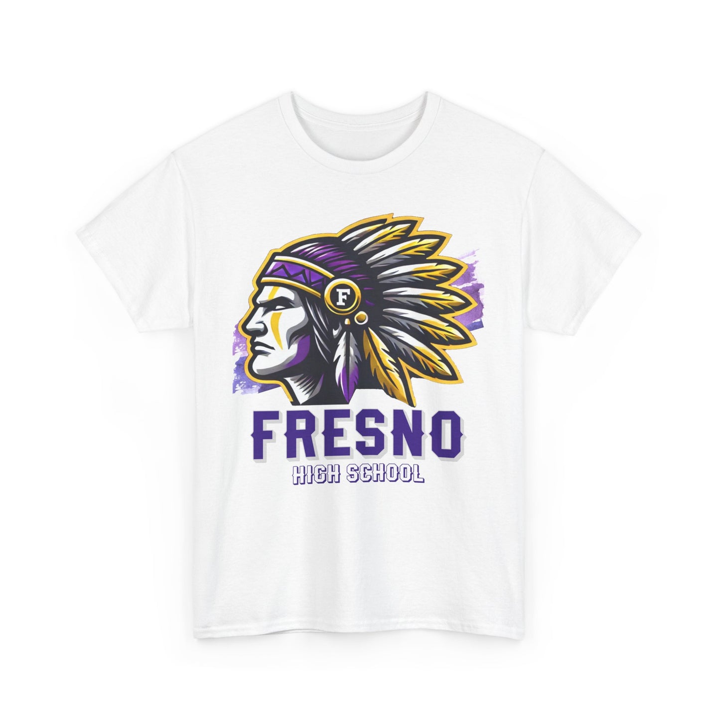 Fresno High 2025 Logo (Purple Lettering) - Unisex Heavy Cotton Tee