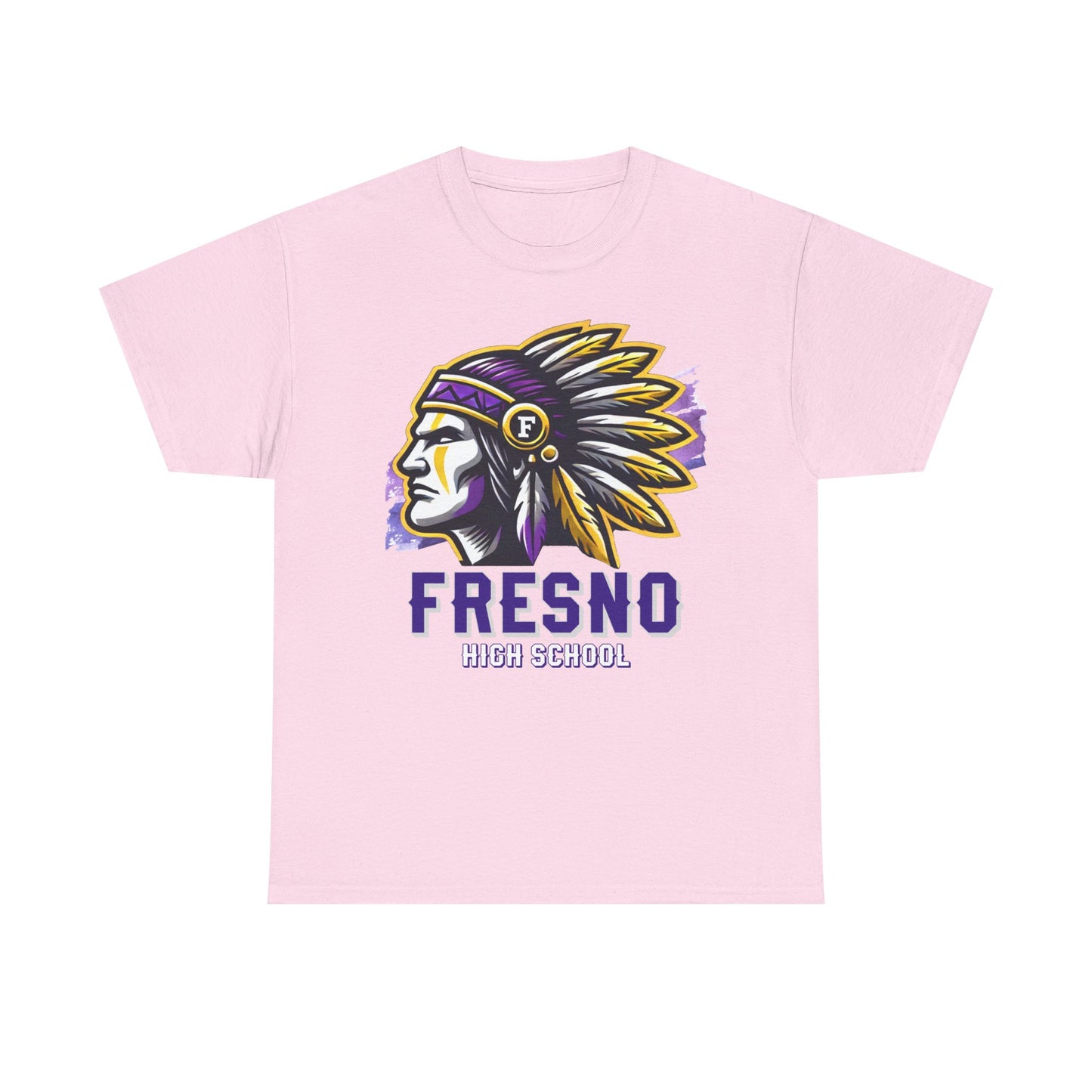 Fresno High 2025 Logo (Purple Lettering) - Unisex Heavy Cotton Tee