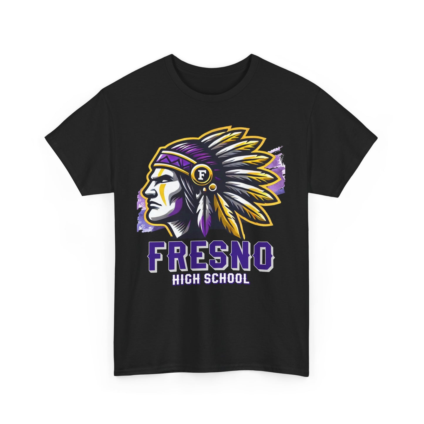 Fresno High 2025 Logo (Purple Lettering) - Unisex Heavy Cotton Tee