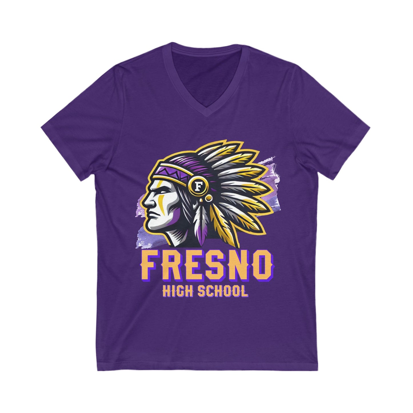 Fresno High School 2025 V-Neck Tee - Unisex Short Sleeve T-Shirt