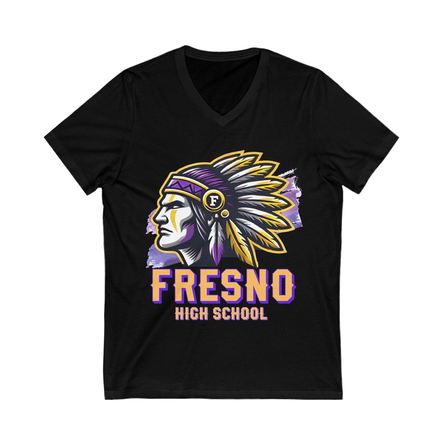 Fresno High School 2025 V-Neck Tee - Unisex Short Sleeve T-Shirt