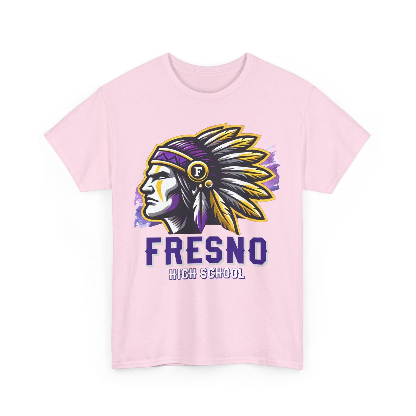 Fresno High 2025 Logo (Purple Lettering) - Unisex Heavy Cotton Tee