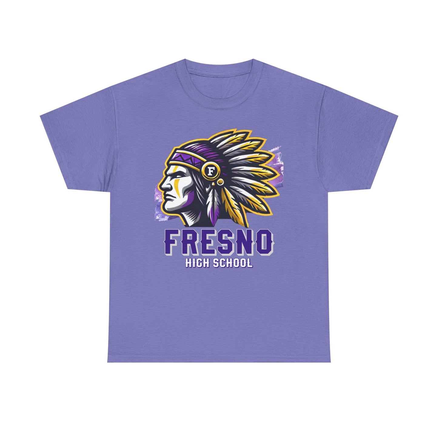 Fresno High 2025 Logo (Purple Lettering) - Unisex Heavy Cotton Tee