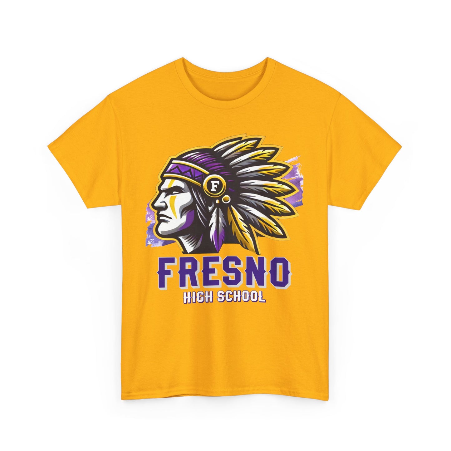 Fresno High 2025 Logo (Purple Lettering) - Unisex Heavy Cotton Tee