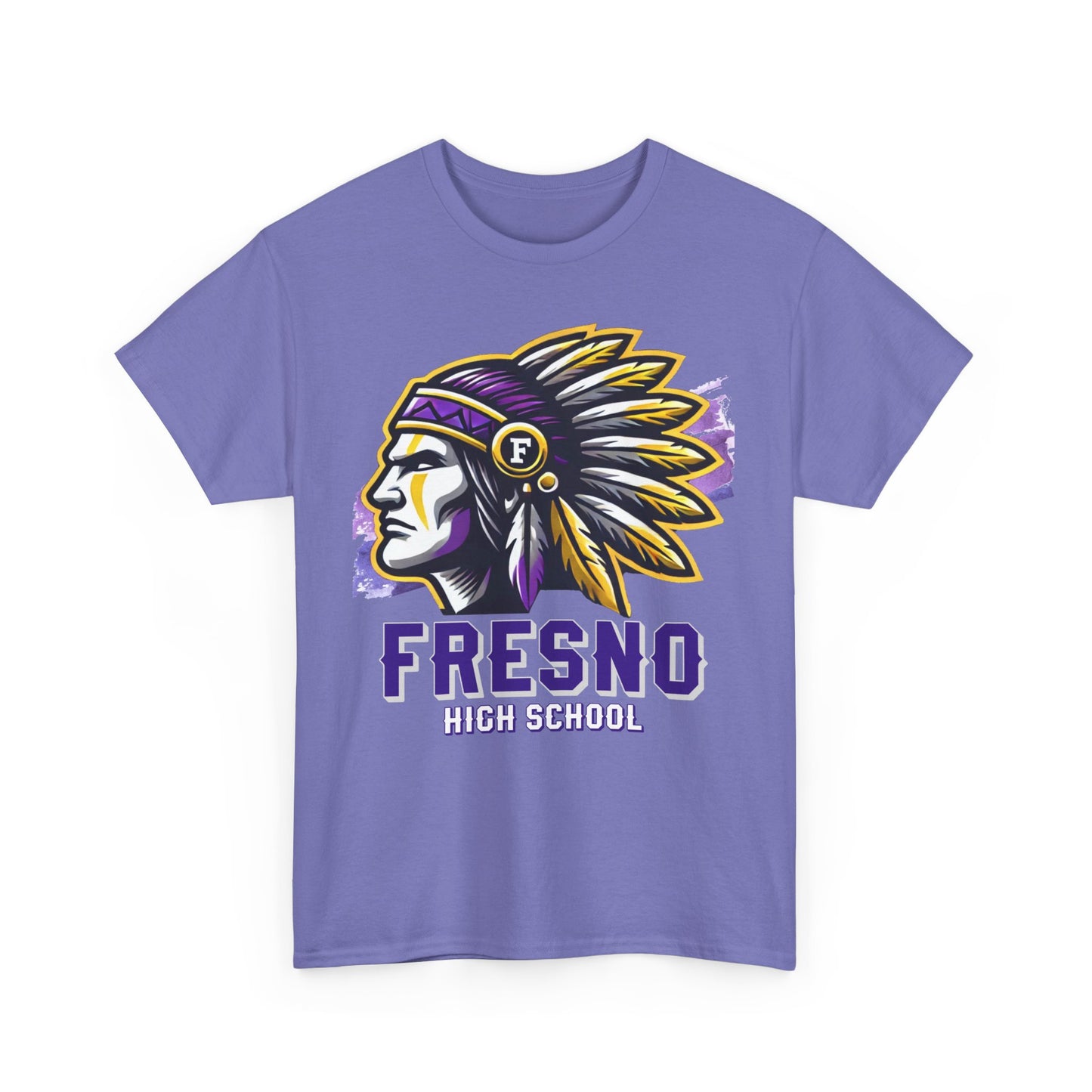 Fresno High 2025 Logo (Purple Lettering) - Unisex Heavy Cotton Tee