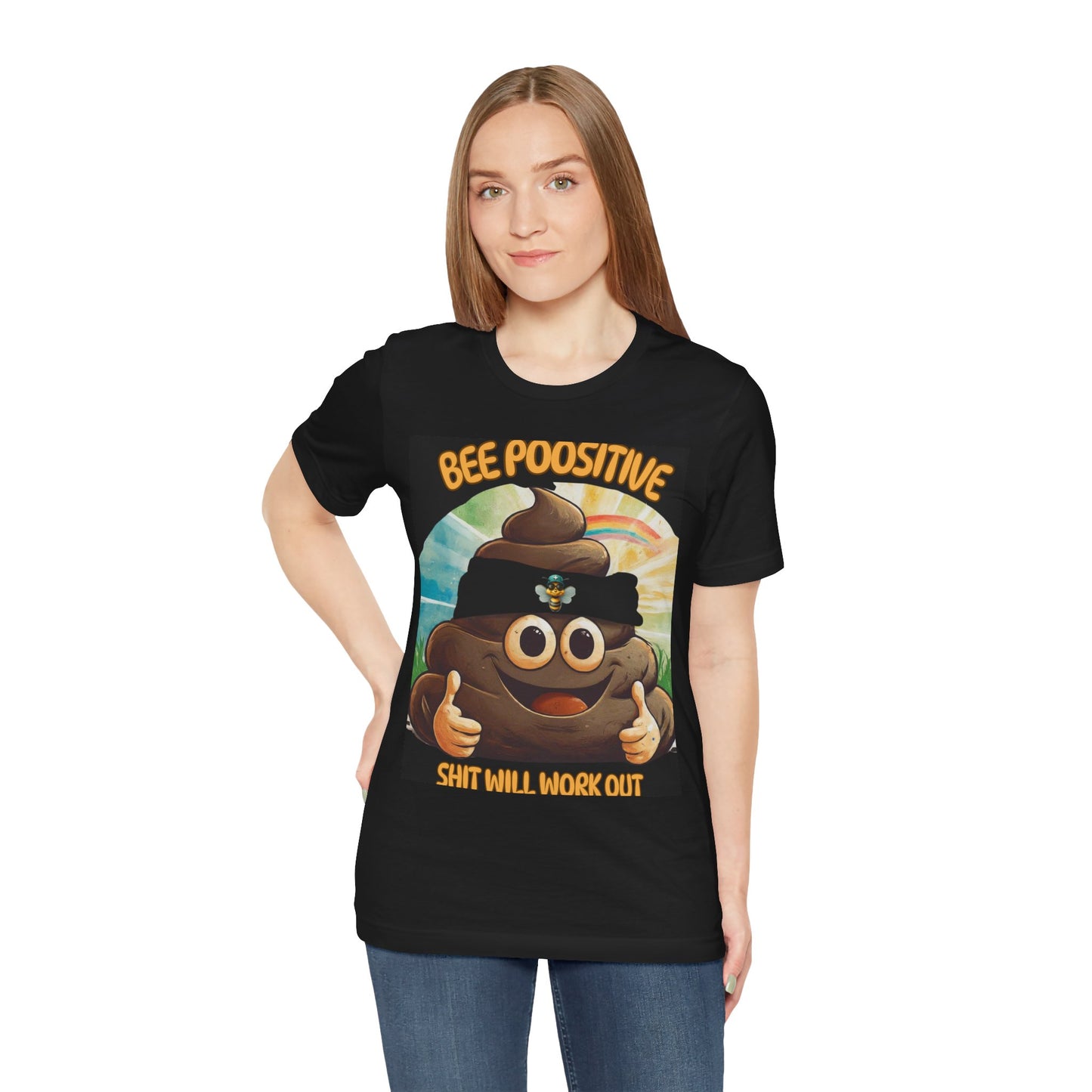 Bee Poositive - Unisex Jersey Short Sleeve Tee