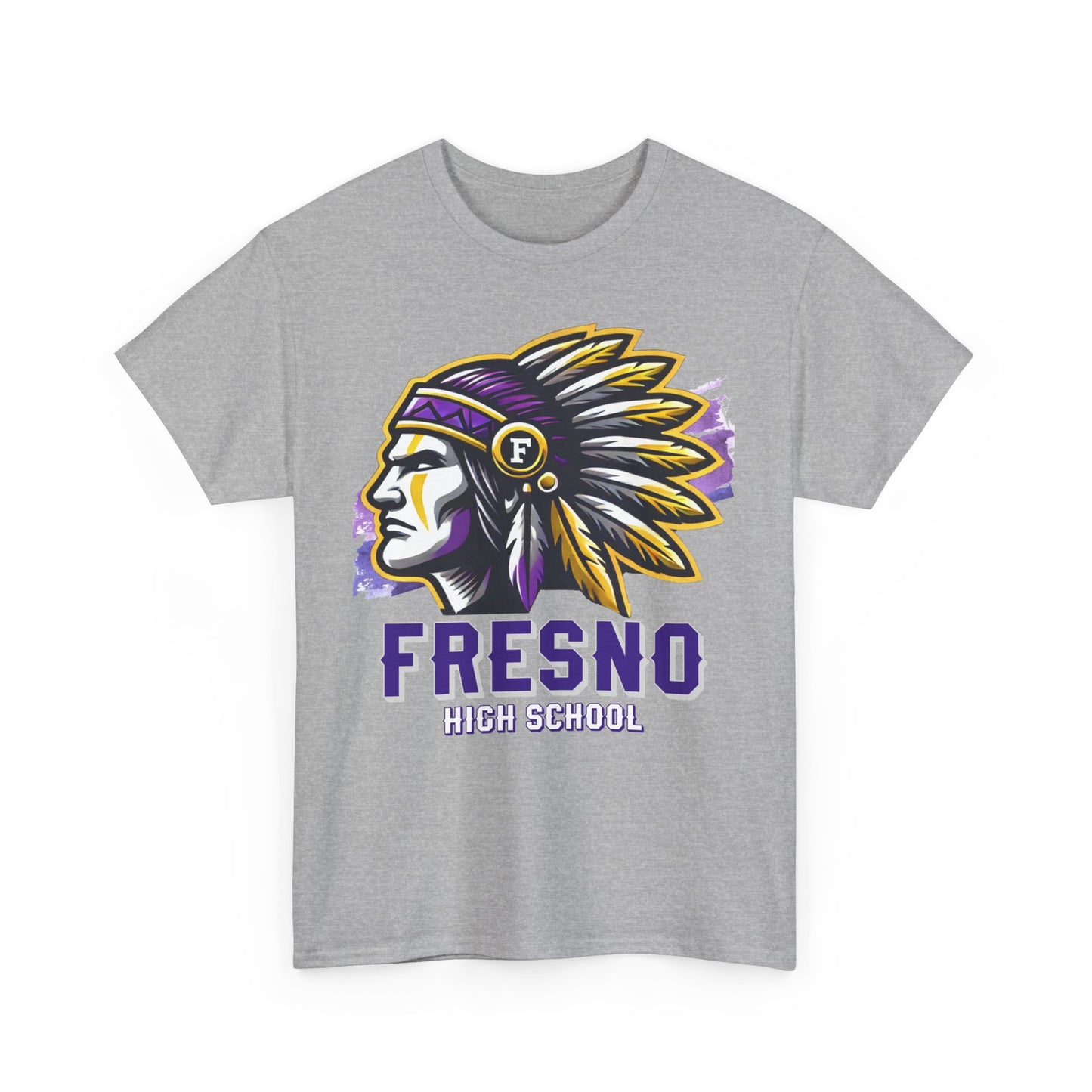 Fresno High 2025 Logo (Purple Lettering) - Unisex Heavy Cotton Tee