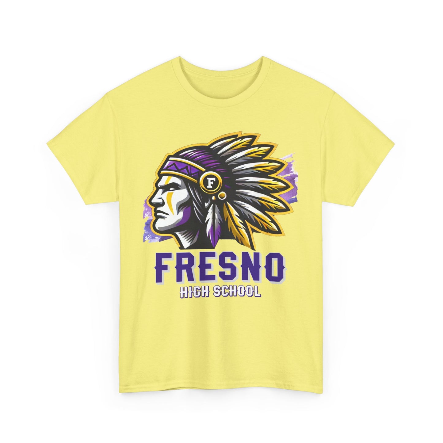 Fresno High 2025 Logo (Purple Lettering) - Unisex Heavy Cotton Tee