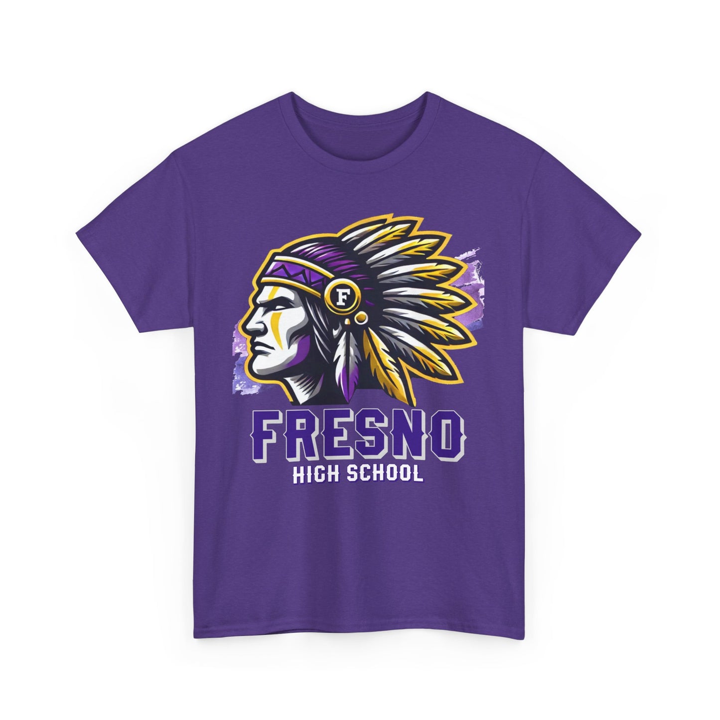 Fresno High 2025 Logo (Purple Lettering) - Unisex Heavy Cotton Tee