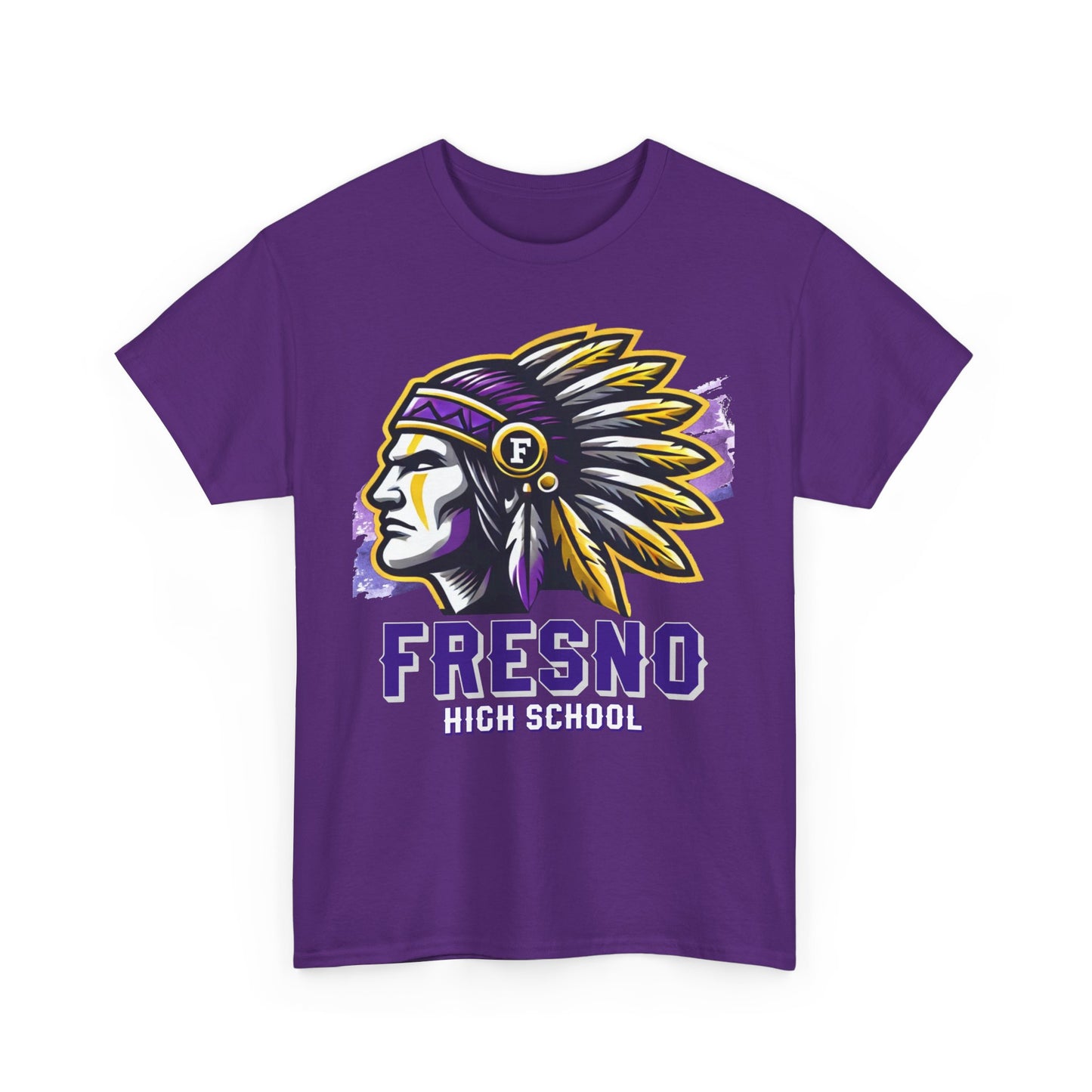 Fresno High 2025 Logo (Purple Lettering) - Unisex Heavy Cotton Tee