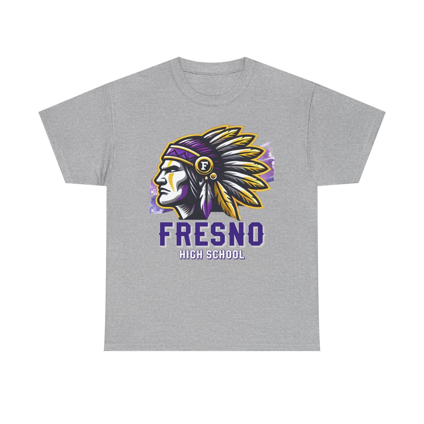 Fresno High 2025 Logo (Purple Lettering) - Unisex Heavy Cotton Tee