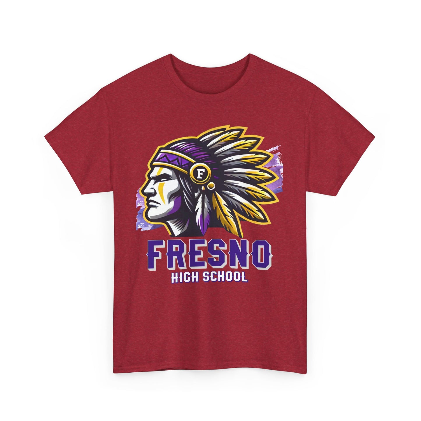 Fresno High 2025 Logo (Purple Lettering) - Unisex Heavy Cotton Tee