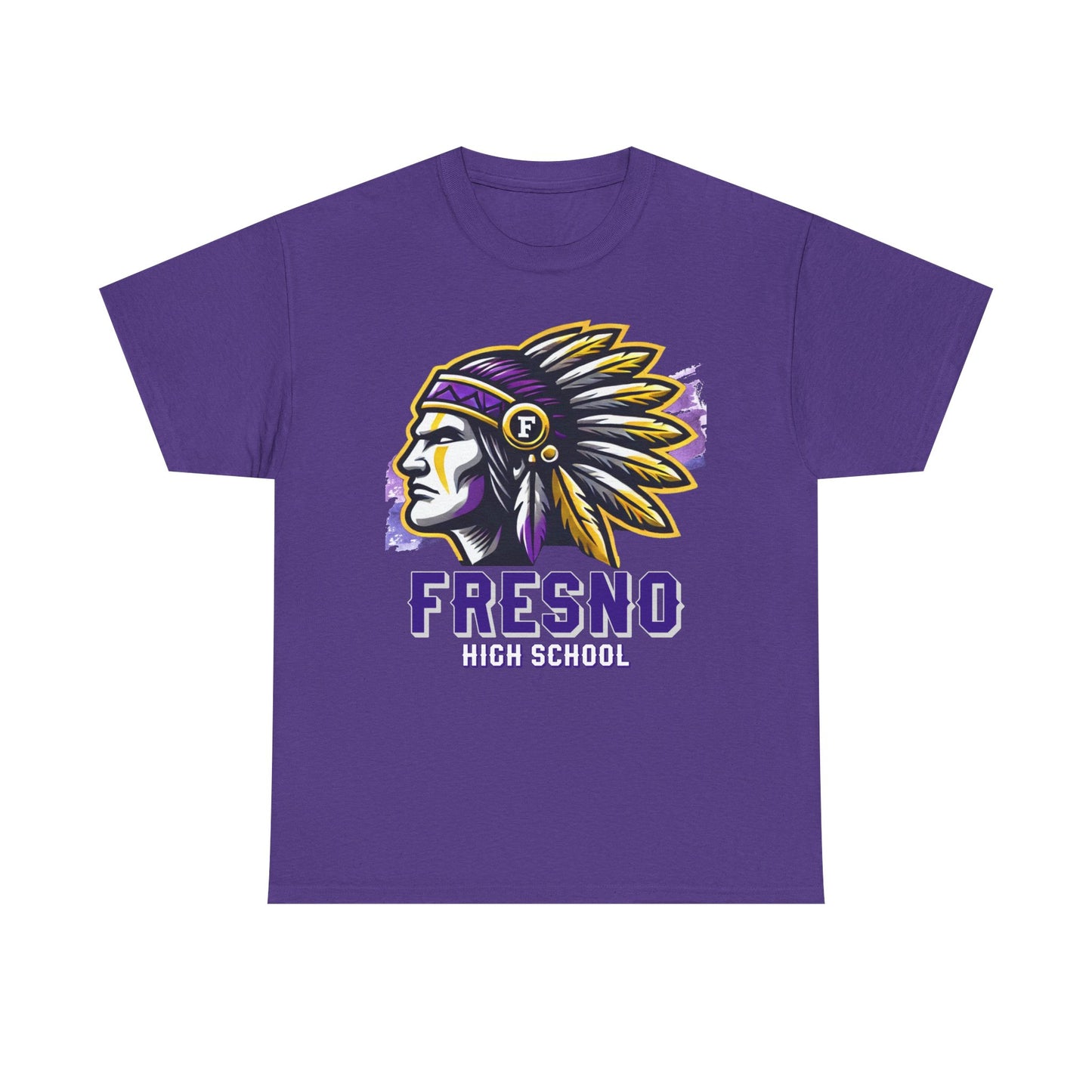 Fresno High 2025 Logo (Purple Lettering) - Unisex Heavy Cotton Tee
