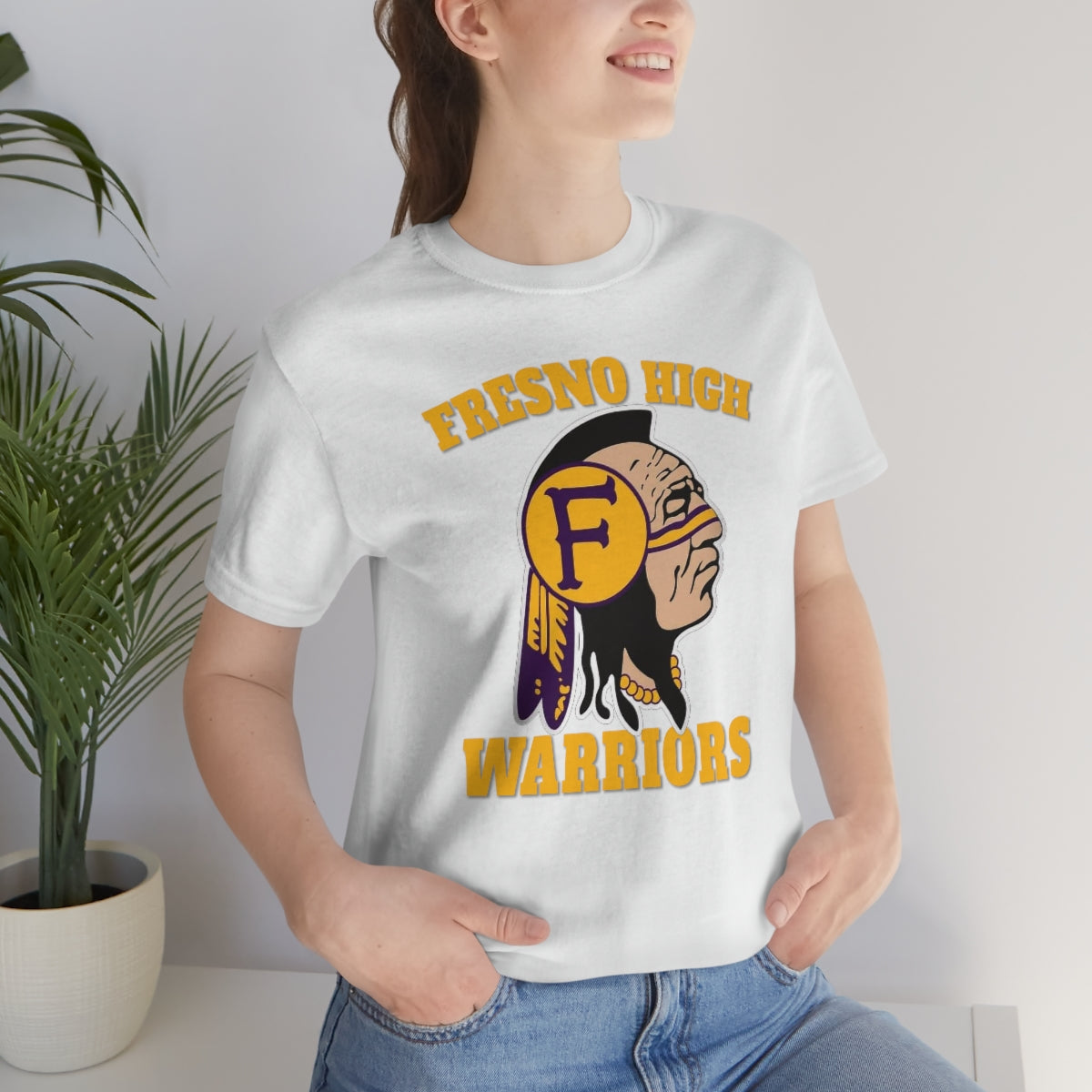 Fresno High Warriors Indian Head 3 - Bella Canvas 3001