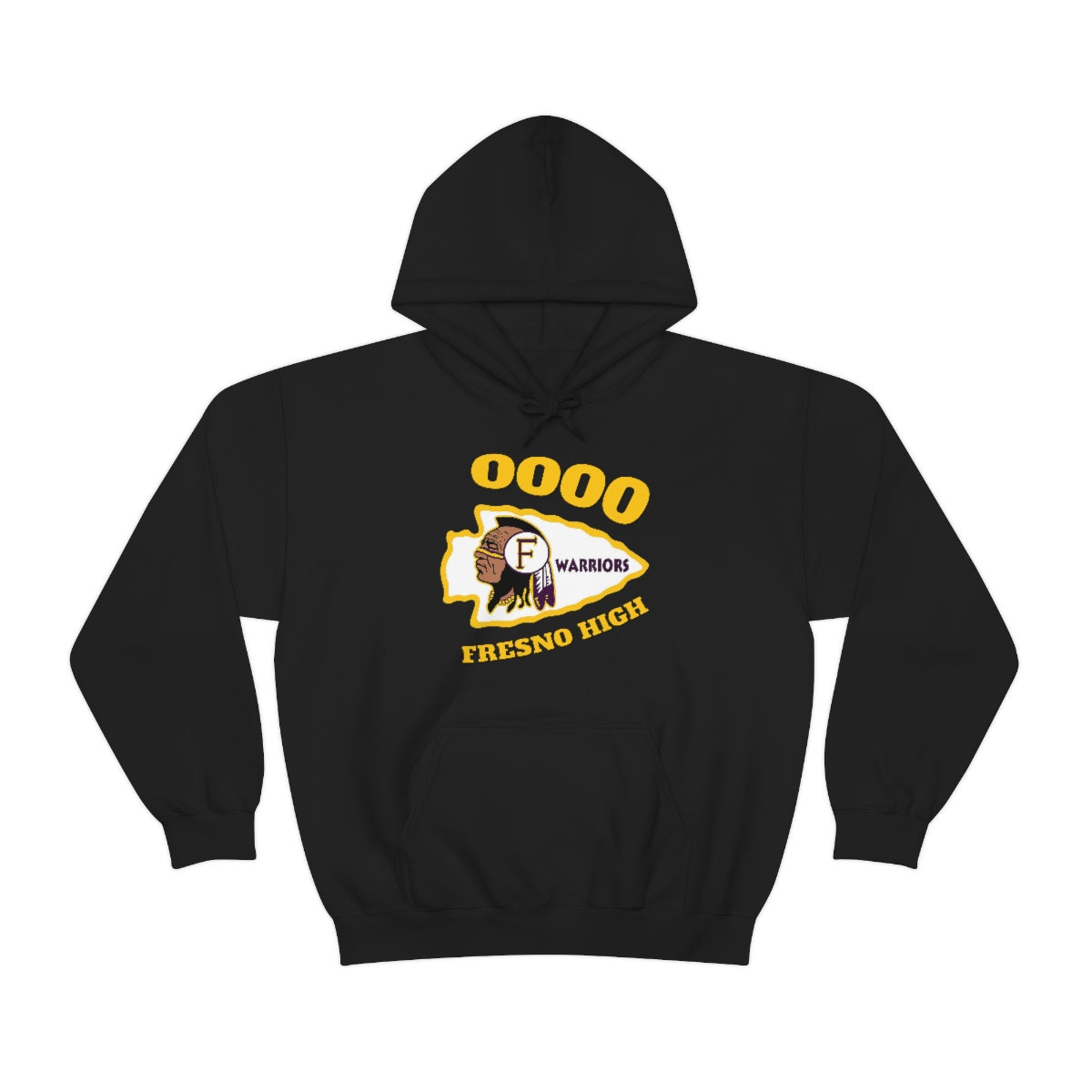 0000 Fresno High Tomahawk Logo - Unisex Heavy Blend™ Hooded Sweatshirt