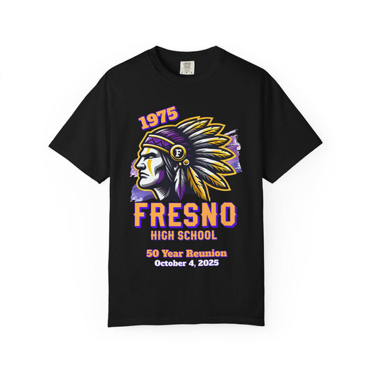 Fresno High School Reunion T-shirt, Unisex Garment-Dyed Tee, Class of 1975, 50 Year Celebration Shirt, Casual Vintage Style