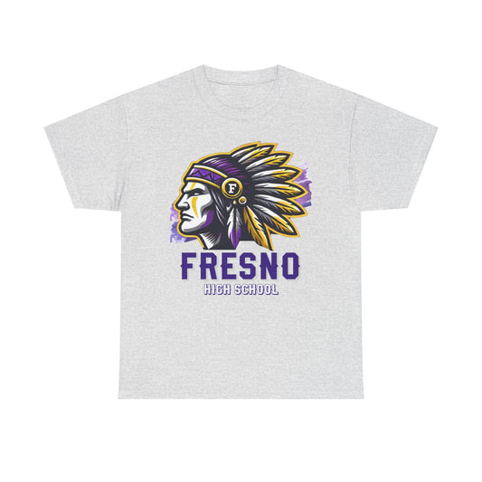 Fresno High 2025 Logo (Purple Lettering) - Unisex Heavy Cotton Tee