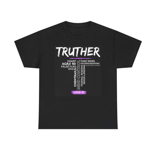 Truther T-Shirt — Conspiracy Cross Graphic Tee (COVID-19 Hoax, Fake News)