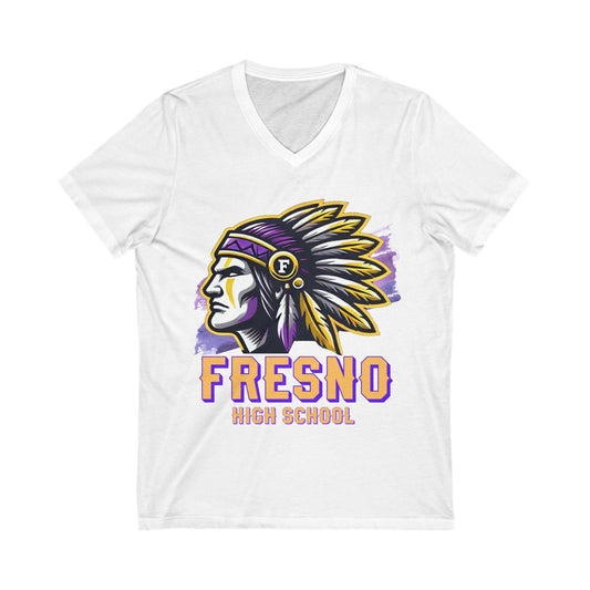 Fresno High School 2025 V-Neck Tee - Unisex Short Sleeve T-Shirt