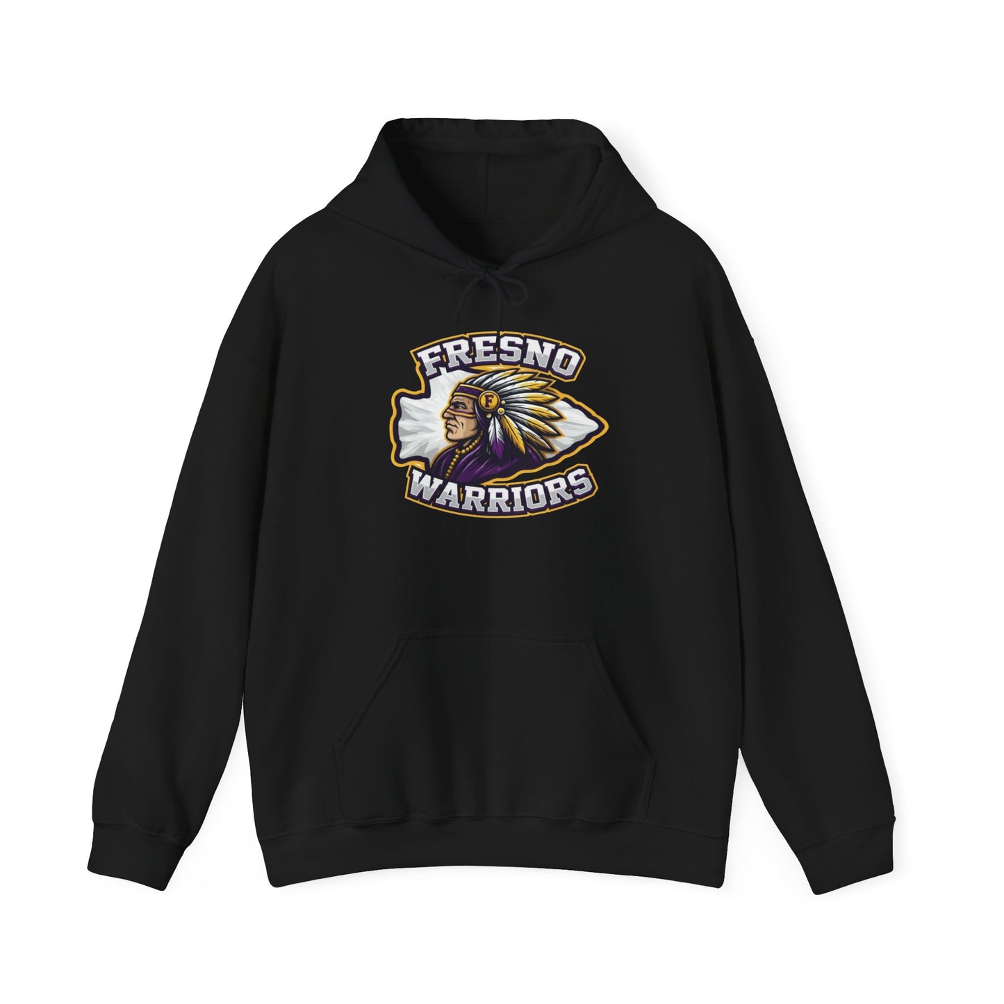 Fresno Warriors Hoodie — Native Chief Arrowhead Logo Pullover
