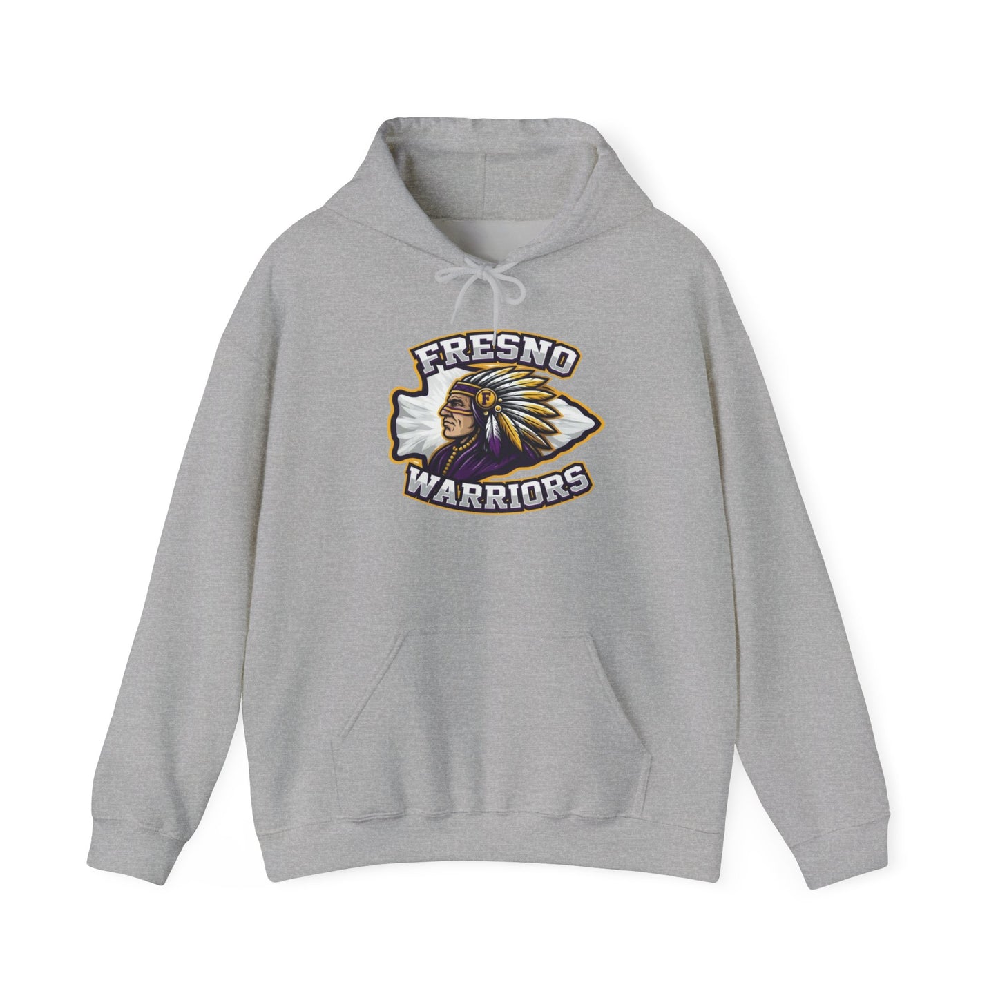 Fresno Warriors Hoodie — Native Chief Arrowhead Logo Pullover