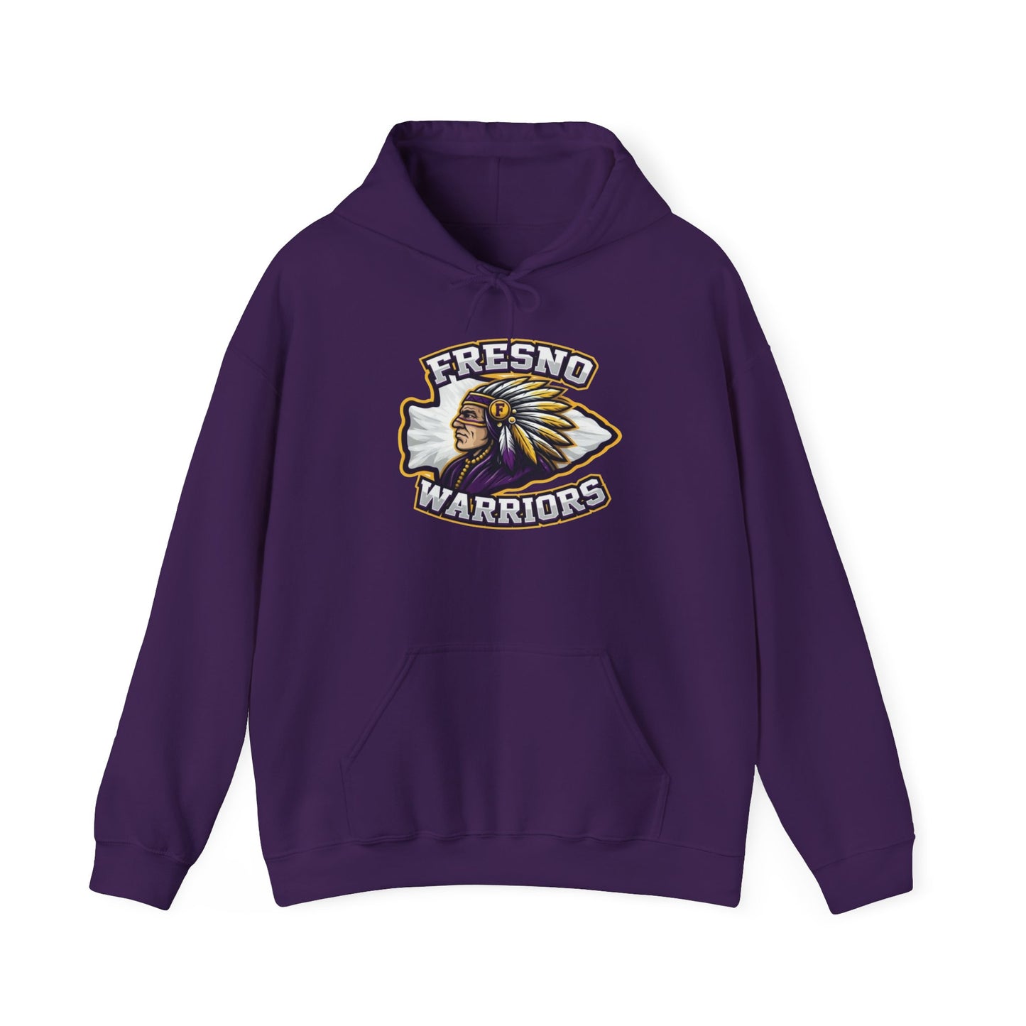 Fresno Warriors Hoodie — Native Chief Arrowhead Logo Pullover
