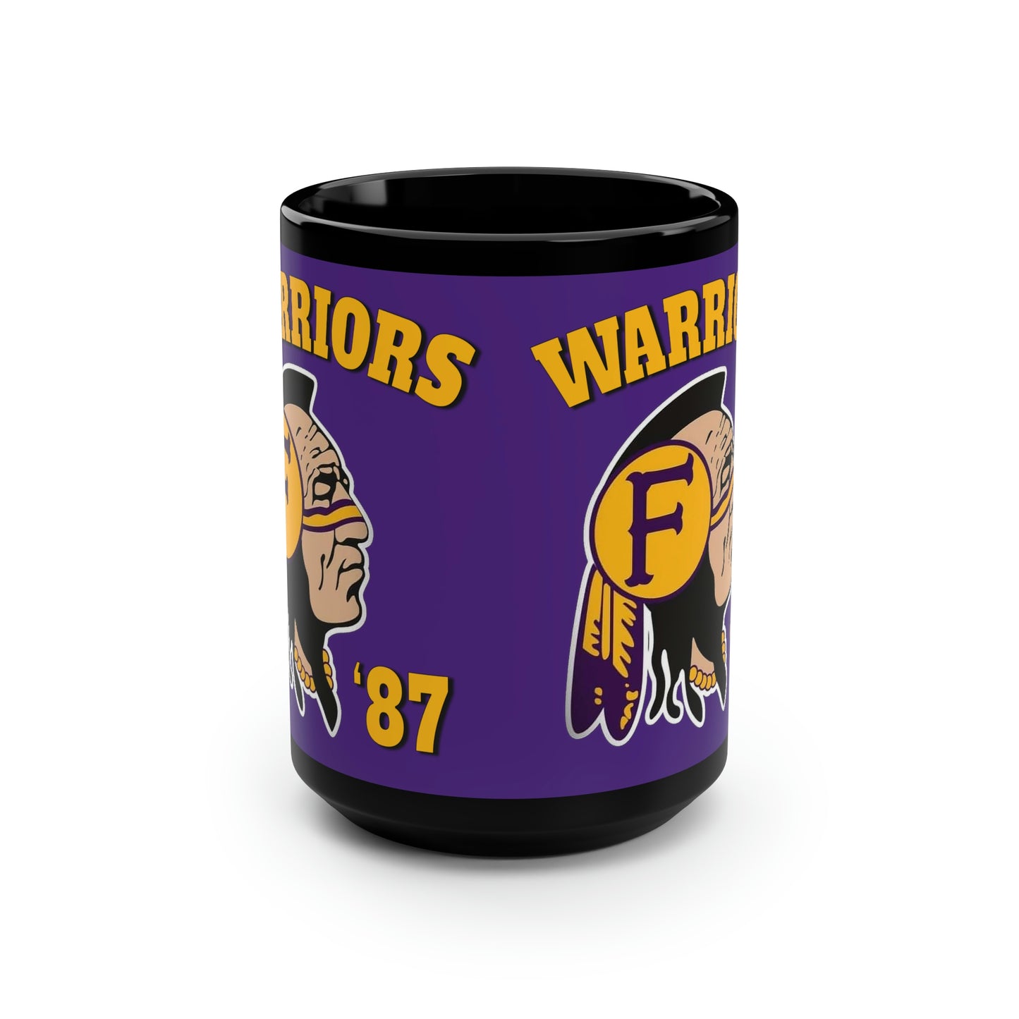 87 Warriors - Black Mug, 15oz