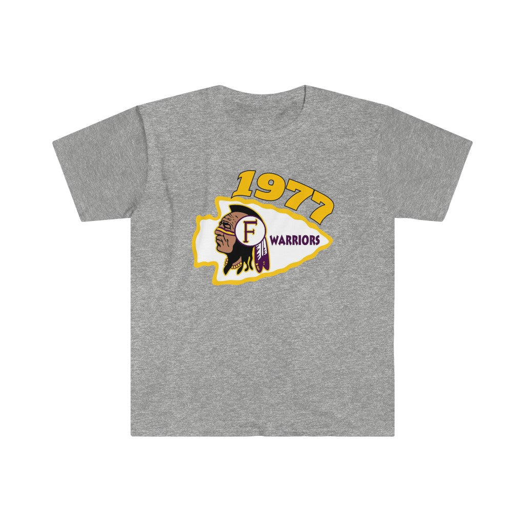 1977 Fresno High Warriors Top Side - Unisex Softstyle T-Shirt