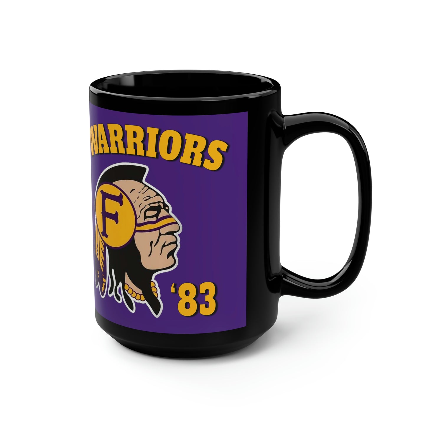 83 Warriors - Black Mug, 15oz