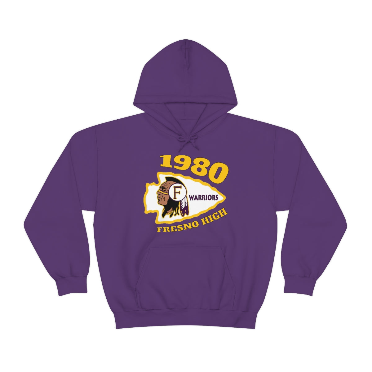 1980 Fresno High Warriors Tomahawk - Unisex Heavy Blend™ Hooded Sweatshirt