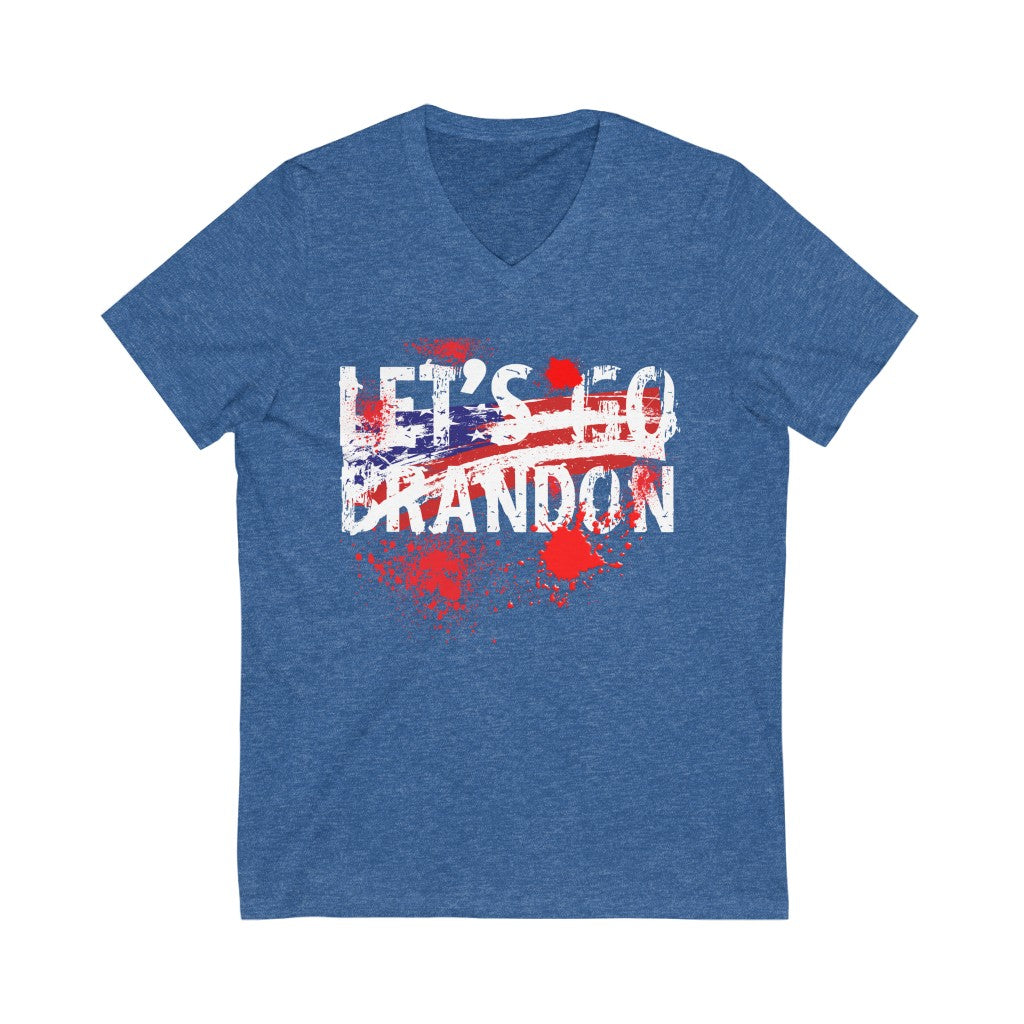 Let's Go Brandon - Unisex Jersey Short Sleeve V-Neck Tee