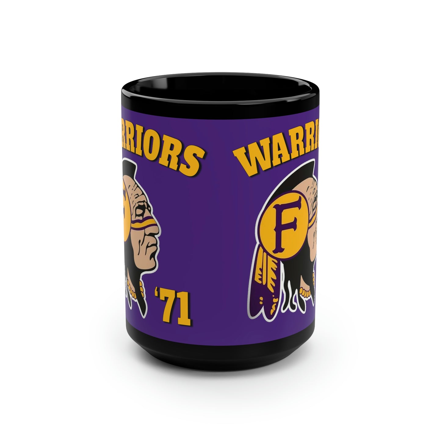 71 Warriors - Black Mug, 15oz