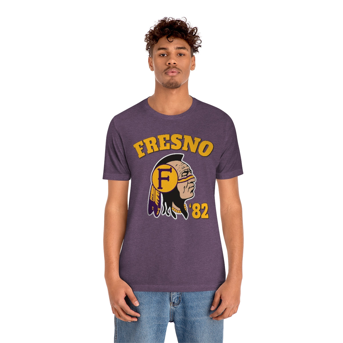 82 Fresno Indian Logo - Unisex Jersey Short Sleeve Tee