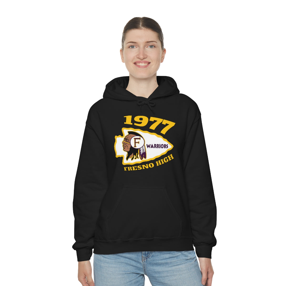 1977 Fresno High Tomahawk - Unisex Heavy Blend™ Hooded Sweatshirt