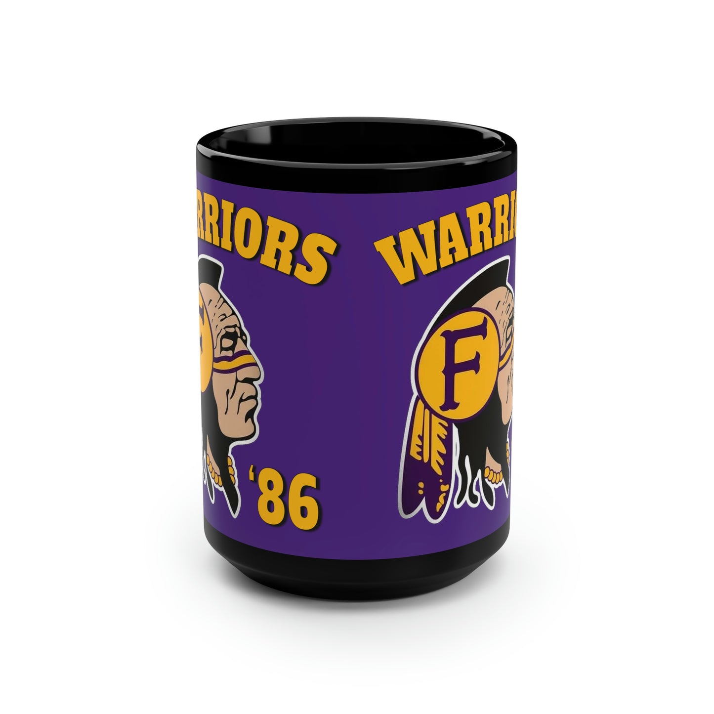 86 Warriors - Black Mug, 15oz