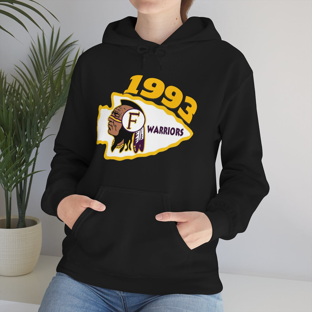 1993 Fresno High Warriors - Unisex Heavy Blend™ Hooded Sweatshirt