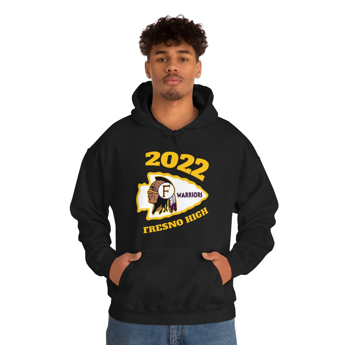 2022 Fresno High Tomahawk Logo - Unisex Heavy Blend™ Hooded Sweatshirt