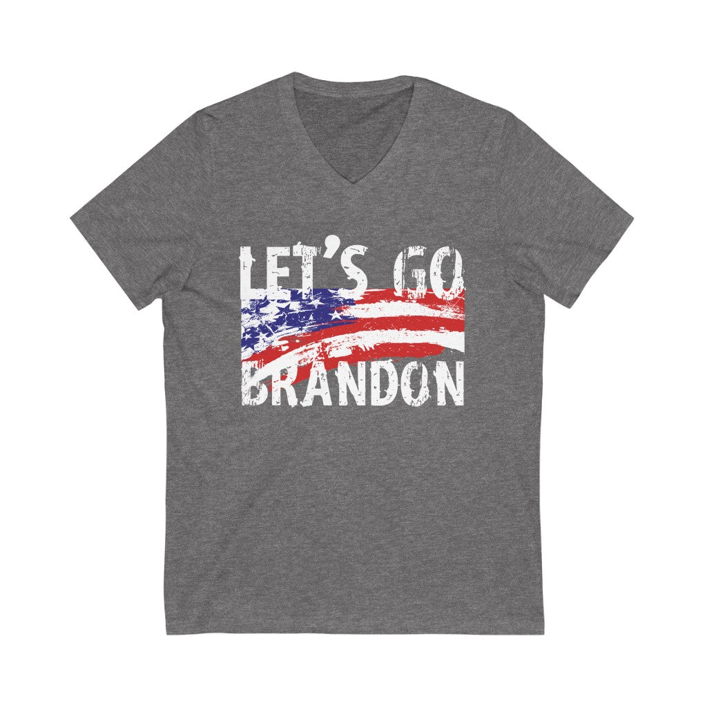 Let's Go Brandon - Unisex Jersey Short Sleeve V-Neck Tee