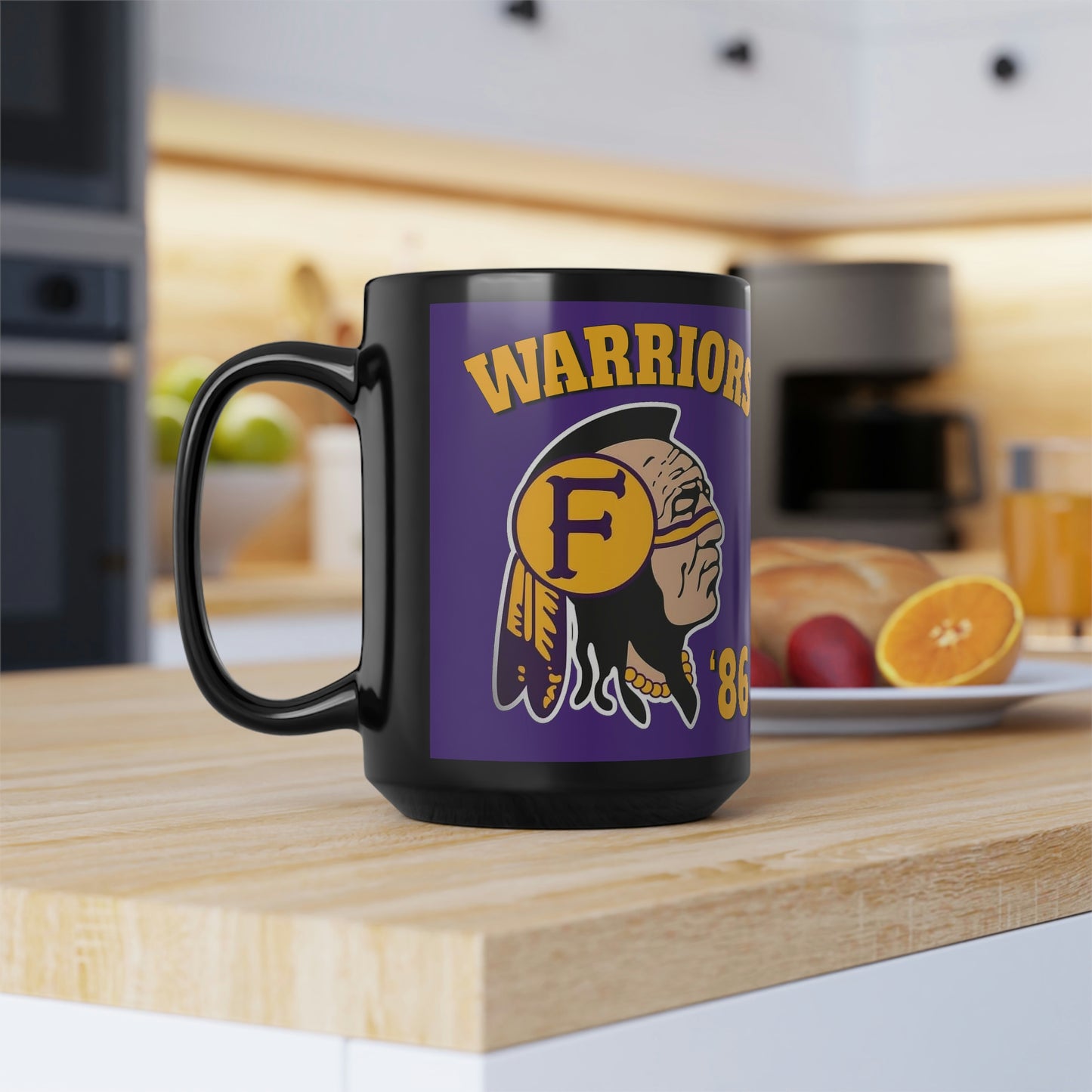 86 Warriors - Black Mug, 15oz