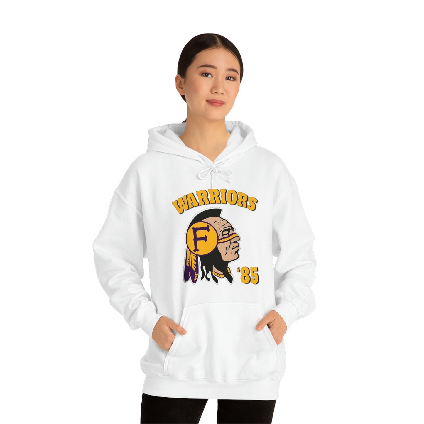 85 Warriors Indian Logo - Unisex Heavy Blend™ Hooded Sweatshirt