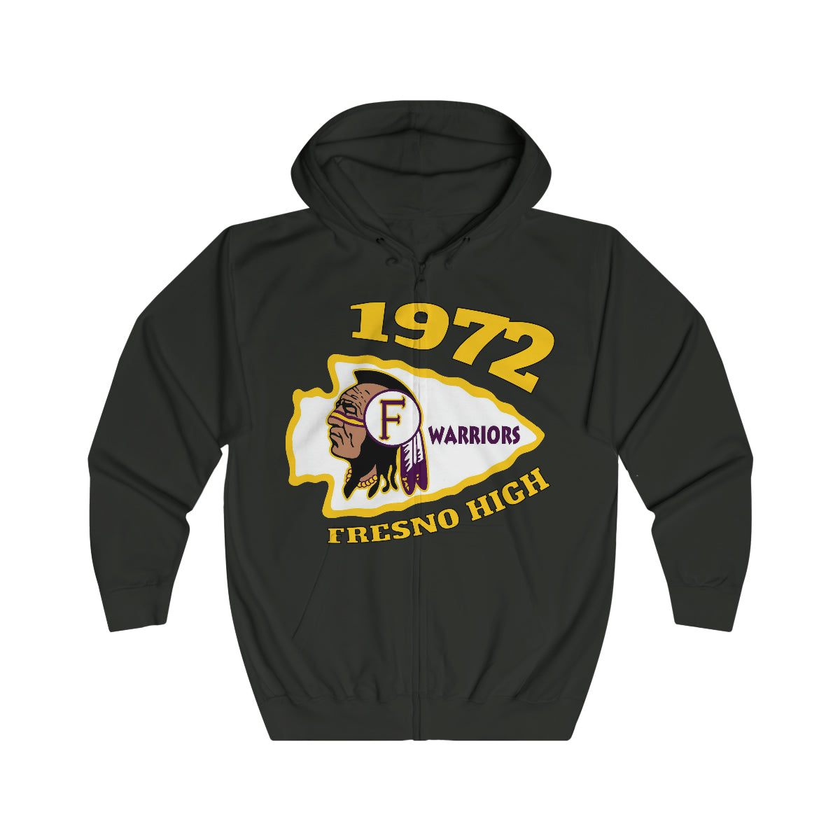 1972 Fresno High - Unisex Full Zip Hoodie